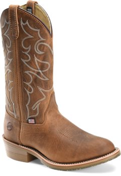 Brown Double H Boot 12 Inch Gel ICE Work Western